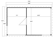 Load image into Gallery viewer, Floor plan diagram with dimensions in inches