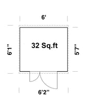 Load image into Gallery viewer, 6x6 Shed Captiva