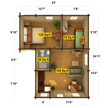 Load image into Gallery viewer, Emily 422 Sq.Ft