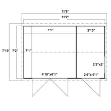 Load image into Gallery viewer, DIY KIT Back Yard Shed Floor Plan by WholeWodCabins
