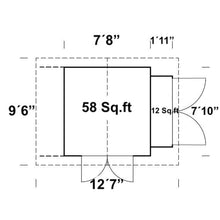 Load image into Gallery viewer, 13 x 10 Shed Atlanta Floor Plan by WholeWodCabins