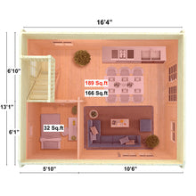 Load image into Gallery viewer, 13x16 Bunkie with Loft