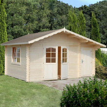 Load image into Gallery viewer, 15x11 Natural Colored Back Yard Cabin Savannah in the OffGrid by WholeWoodCabins