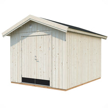 Load image into Gallery viewer, 9 x 11 Natural Color Shed Garage Sebring on White Blank by WholeWodCabins