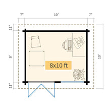 Load image into Gallery viewer, Footprint of the Back Yard Cabin Concord