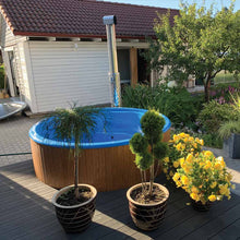 Load image into Gallery viewer, Wood Fired Hottub on the Terrace by WholeWoodCabins
