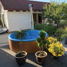 Load image into Gallery viewer, Wood Fired Hottub on the Terrace by WholeWoodCabins