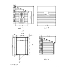 Load image into Gallery viewer, Drawing of the Wooden Backyard Shed Sanibel