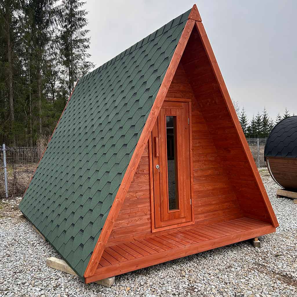 a frame glamping tent AFrame Camping 10' x 15'