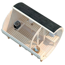 Load image into Gallery viewer, Outdoor Barrel Sauna, 4 - 6 persons
