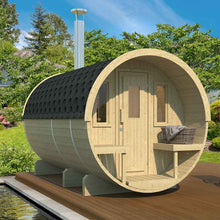 Load image into Gallery viewer, Outdoor Barrel Sauna 330 Kit, 6 persons
