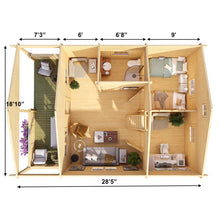 Load image into Gallery viewer, Cabin Mountaineer 500 Sq.Ft Loft Model
