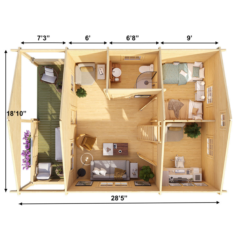 500 Sq Ft Cabin Plans Tiny 500 Sq. Ft. House Plans For Builders