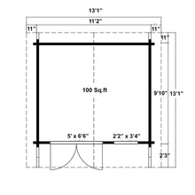 Load image into Gallery viewer, BackYard Cabin Tyrol Floor Plan by WholeWoodCabins
