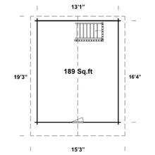 Load image into Gallery viewer, 13x16 Bunkie with Loft
