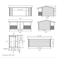 Load image into Gallery viewer, Wooden DIY Cabin KIT Plymouth Drawings
