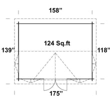 Load image into Gallery viewer, 10x13_Natural_Color_Back_Yaard_Cabin_Floor_Plan_by_WholeWoodCabins
