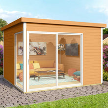 Load image into Gallery viewer, Modern Ocher Color DIY Cabin 10x 10 Tampa in the Back Yard
